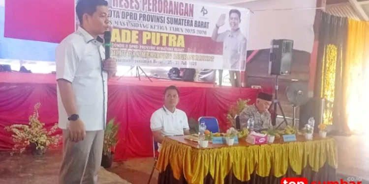Serap Aspirasi Warga, Anggota DPRD Sumbar Ade Putra Gelar Reses di Pasaman Barat