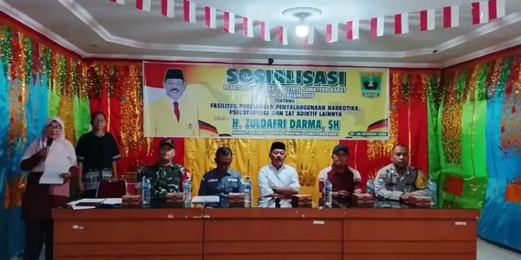 Anggota DPRD Sumbar Zuldafri Darma Ajak Masyarakat Perangi Narkoba Lewat Sosialisasi Perda Nomor 9 Tahun 2018 di Sungai Tarab