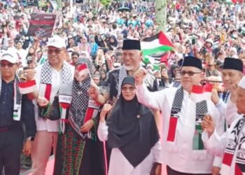 Ketua DPRD Sumbar Muhidi Hadiri Aksi Bela Palestina, Bawa Pesan Kemanusiaan