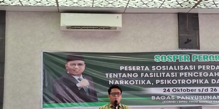 Anggota DPRD Sumbar Bagas Panyusunan Nasution Sosialisasikan Perda Pencegahan Narkoba di Kecamatan Talawi Sawahlunto